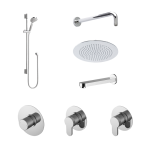3 Outlet Round Arvan  Bundle With Stop Tap & Diverter