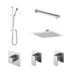 2 Outlet Square Windon  Bundle With Stop Tap & Diverter