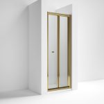 Rene 6mm Brushed Brass Bi-fold Door