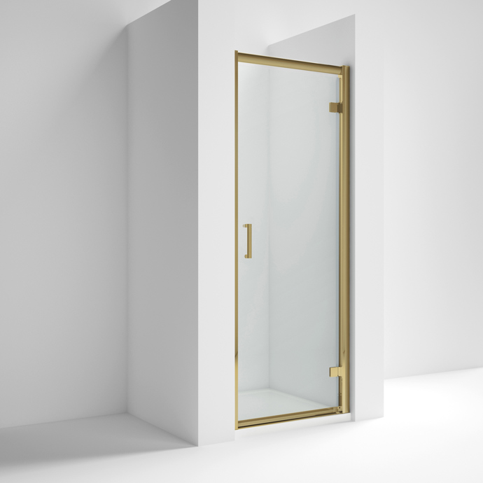 SMHD80BB-E6-nuie-web.jpg Rene 6mm Brushed Brass Hinged Door - Image 1