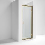 Rene 6mm Brushed Brass Hinged Door