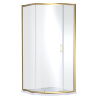 Rene 6mm Brushed Brass Single Entry Quadrant