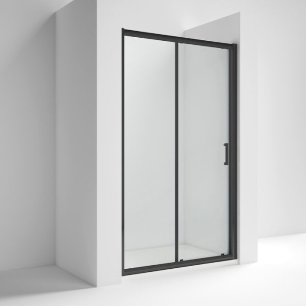 Rene 6mm Black Single Sliding Door