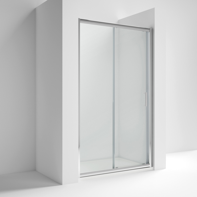 SMSL17-E6-nuie-web.jpg Rene 6mm chrome Single Sliding Door - Image 1