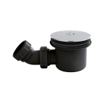 90mm 90 degree Waste Black Chrome Cover