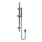 Brushed Pewter Round Slide Rail Kit Brass/ABS  H740mm
