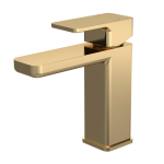Windon Brushed Brass Mono Basin Mixer With Push Button Waste