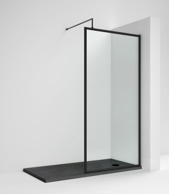 1000mm Black Full Outer Frame Wetroom Screen