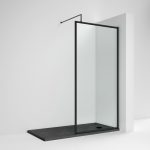 900mm Black Full Outer Frame Wetroom Screen