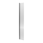 300mm Wetroom fluted Screen-Concealed Hinge Return Brushed Pewter