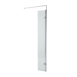 300mm Wetroom fluted Screen-Hinged Return Chrome