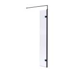 300mm Wetroom Screen-Hinged Return Black