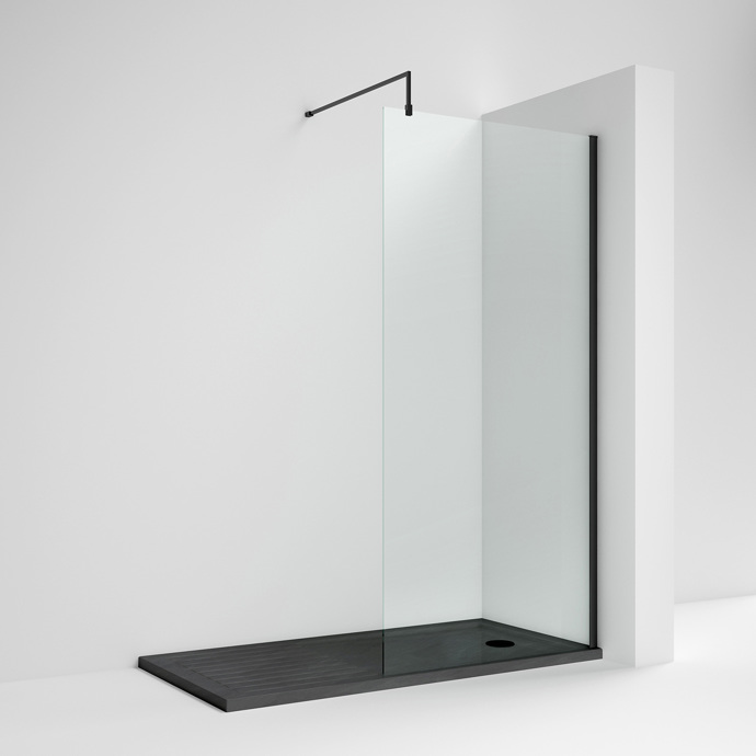 WRSCBP070-nuie-web.jpg 700mm Wetroom Screen Black - Image 1