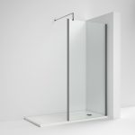 800mm Wetroom Screen Brushed Pewter