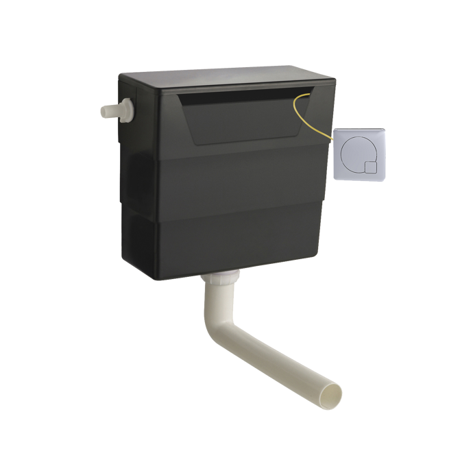 XTY6M01-nuie-web.png Dual Flush Concealed WC Cistern, Side Inlet, with Modern Chrome Flush Button - Image 1
