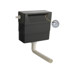 Dual Flush Concealed WC Cistern, Side Inlet, with Traditional Chrome Flush Button