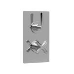 Aztec Chrome  Twin Thermostatic Shower Valve-1 Outlet