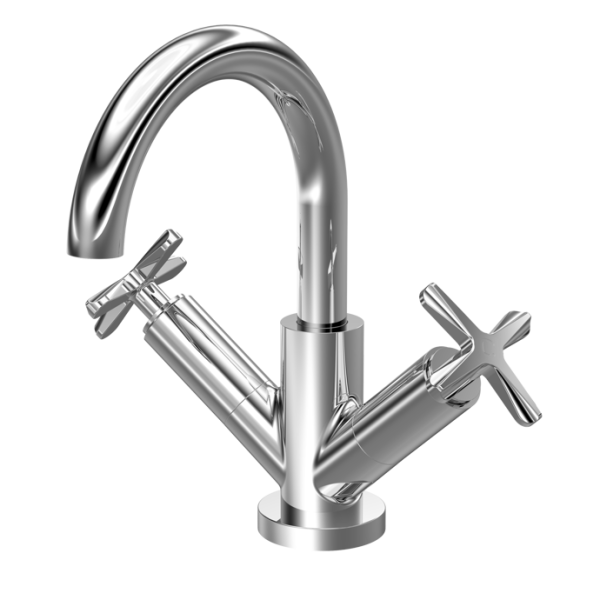 Aztec Chrome Mono Basin Mixer  With Swivel Spout & Waste
