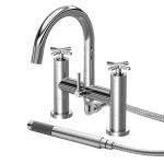 Aztec Chrome Bath Shower Mixer  With Swivel Spout,Shower Kit