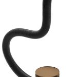 Brushed Bronze Easyclean Push Button Bath Waste Minimalist Overflow up to 13mm thick