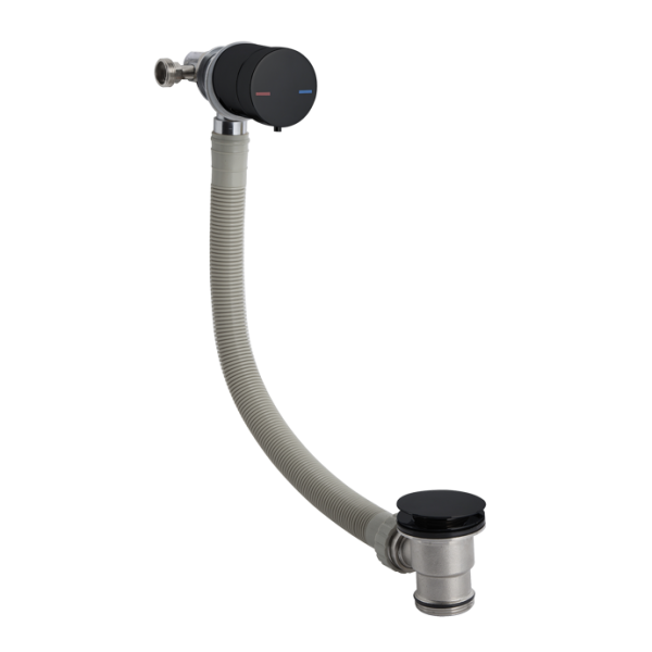 Arvan Matt Black  Freeflow Bath Filler