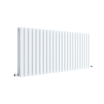 Satin White  Double Panel H600 x W1398mm - 6294 Btu/Hr