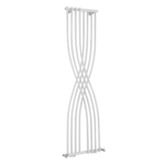 Xcite Curved  Gloss White Double Panel H1775 x W450mm - 2559 Btu/Hr
