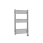 Electric Heated Chrome Towel Rail With Round Bars, 10 Rails,