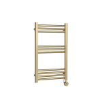 Electric Heated Brass Towel Rail With Round Bars, 10 Rails,