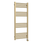 Electric Heated Brass Towel Rail With Round Bars, 17 Rails,