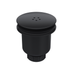 90mm Straight  Waste Black Cover