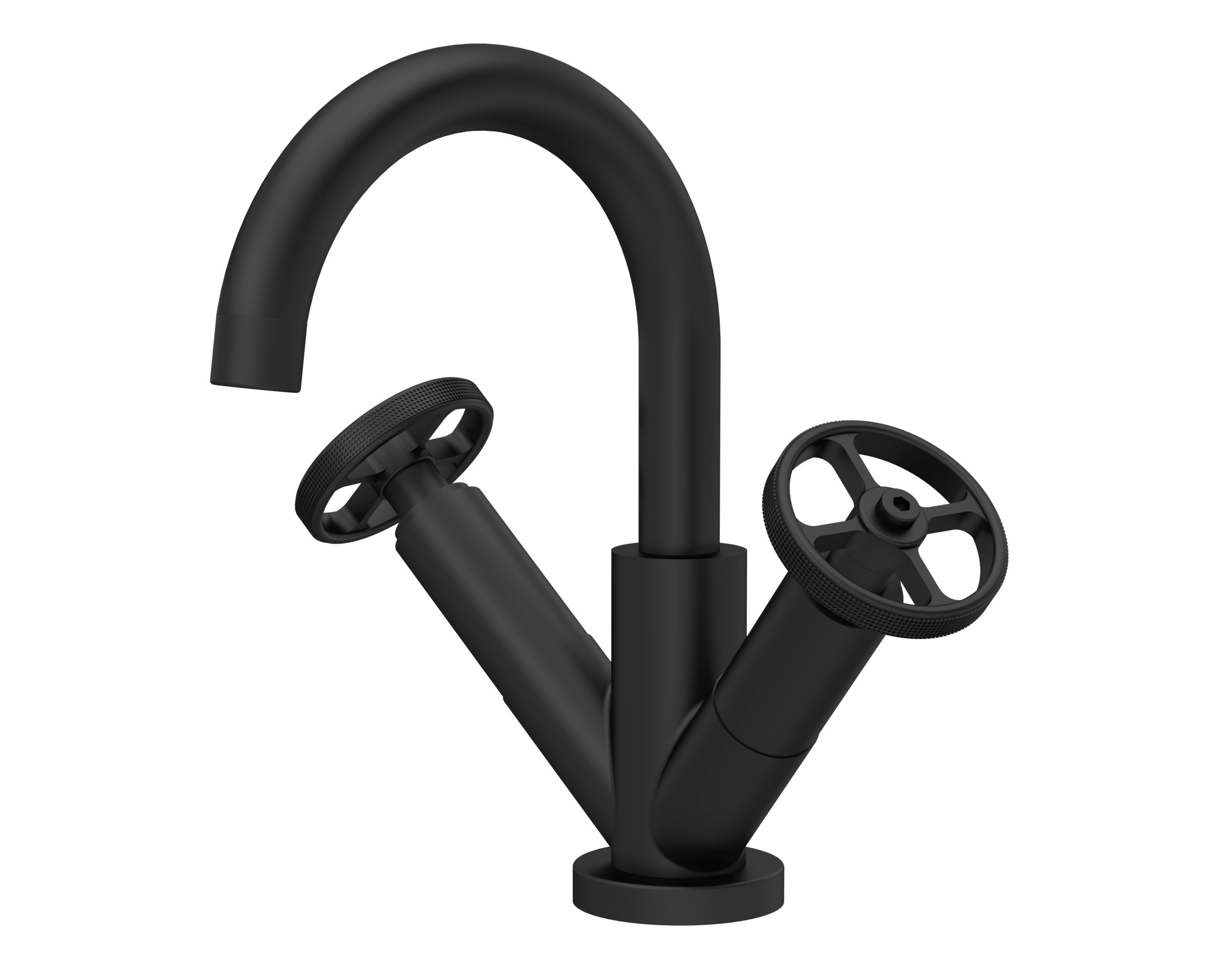 tiw415_taps_v1_co.jpg Revolution Black Mono Basin Mixer With Swivel Spout & Waste - Image 1