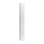300mm Wetroom Screen-Concealed Hinge Return Brushed Brass