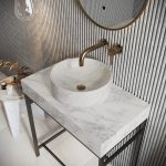 Round Venato Carrara Basin Carrara Marble