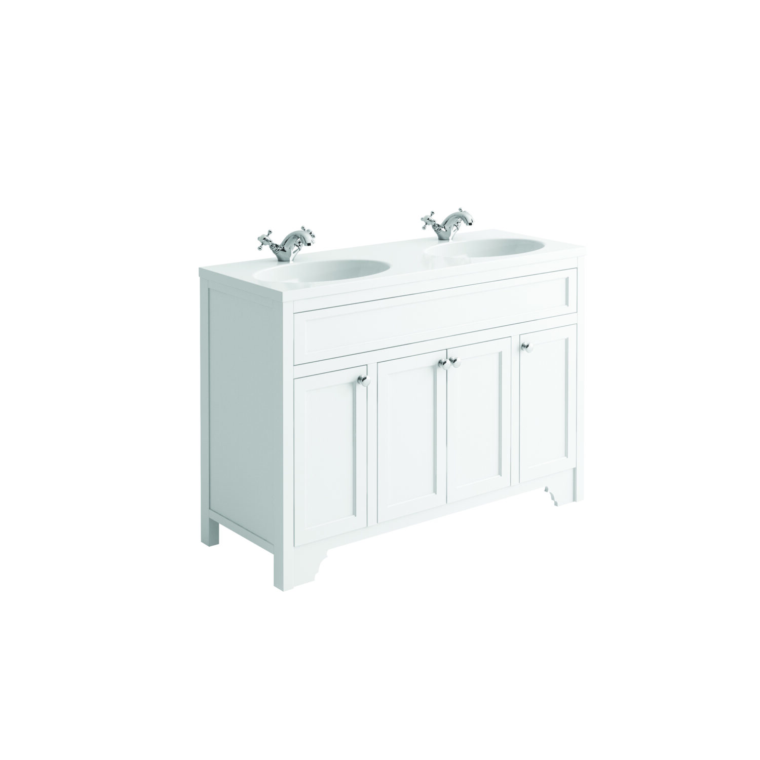 HARR-DUCHY-VANITY-ARCTIC_HARR-NOHOLE-DUTCHYBASIN-9004_CUTOUT_001-1500x1500-1.jpg Dutchy 1200 Floor Cabinet & Single Basin - Image 1