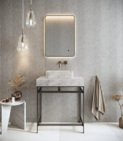 Modern marble bathroom