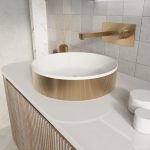 Koko Fluted Countertop Basin Brushed Brass
