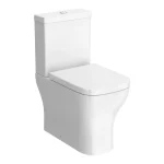 PORTO RIMLESS CLOSED BACK COMPLETE PAN INCLUDING CISTERN & WRAP OVER SEAT
