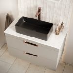 Riviera Black Rectangle Countertop Basin