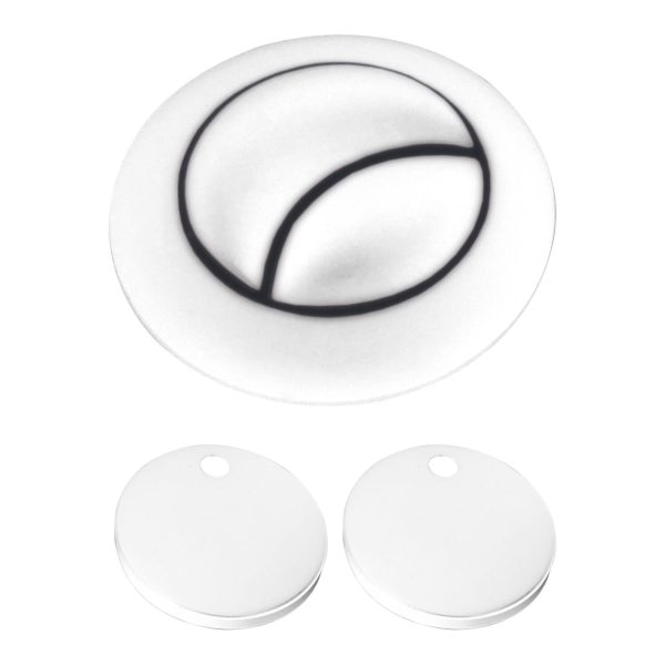 Matte White Push Button & Hinge Cover