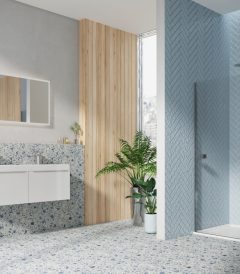 Modern terrazzo bathroom