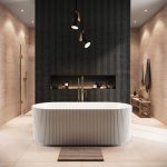 Labyrinth Fluted Freestanding Bath 1700x800x600