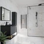 1100mm × 2000mm Minos Framed Shower Wall Glass