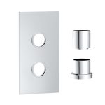 Shower Concealed Plate with Sleeves (1 outlet)