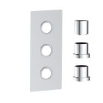 Shower Concealed Plate with Sleeves (3 outlet)