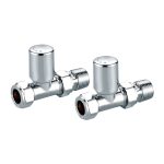 STRAIGHT 15MM RADIATOR VALVE (PAIR)